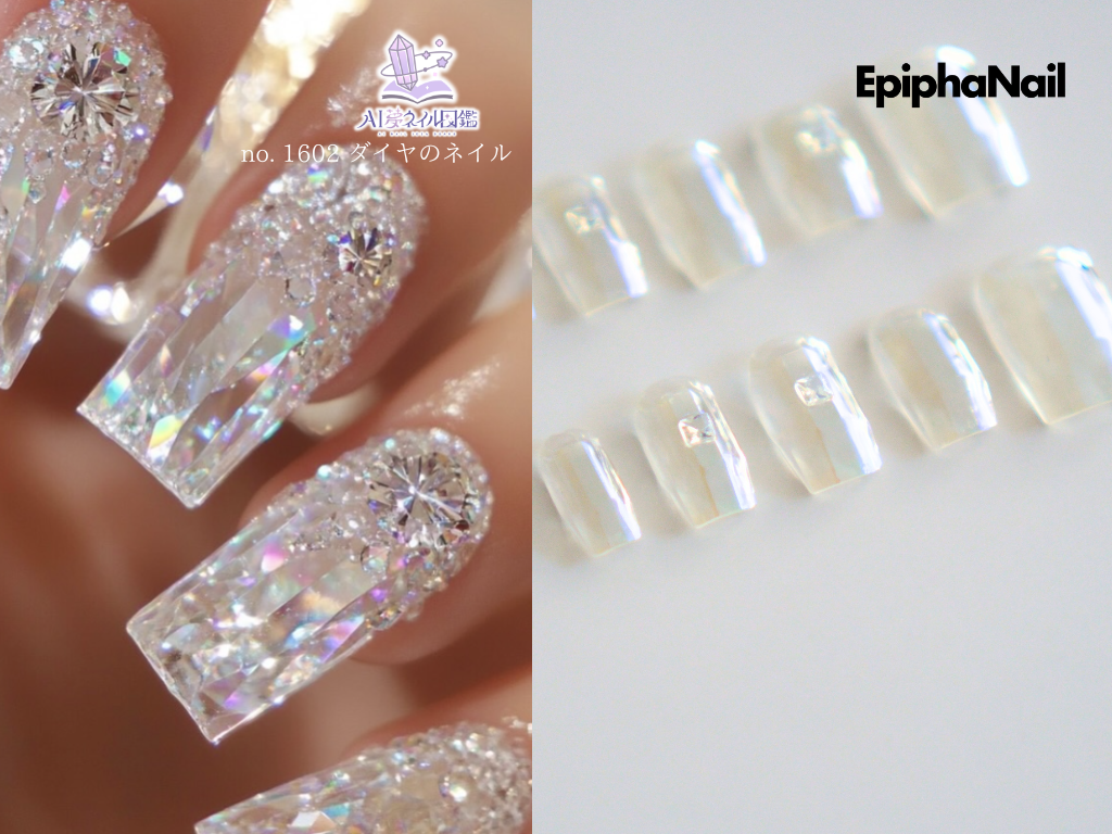 【AI夢ネイル図鑑×EpiphaNailコラボ】宝石ネイル JY26-003